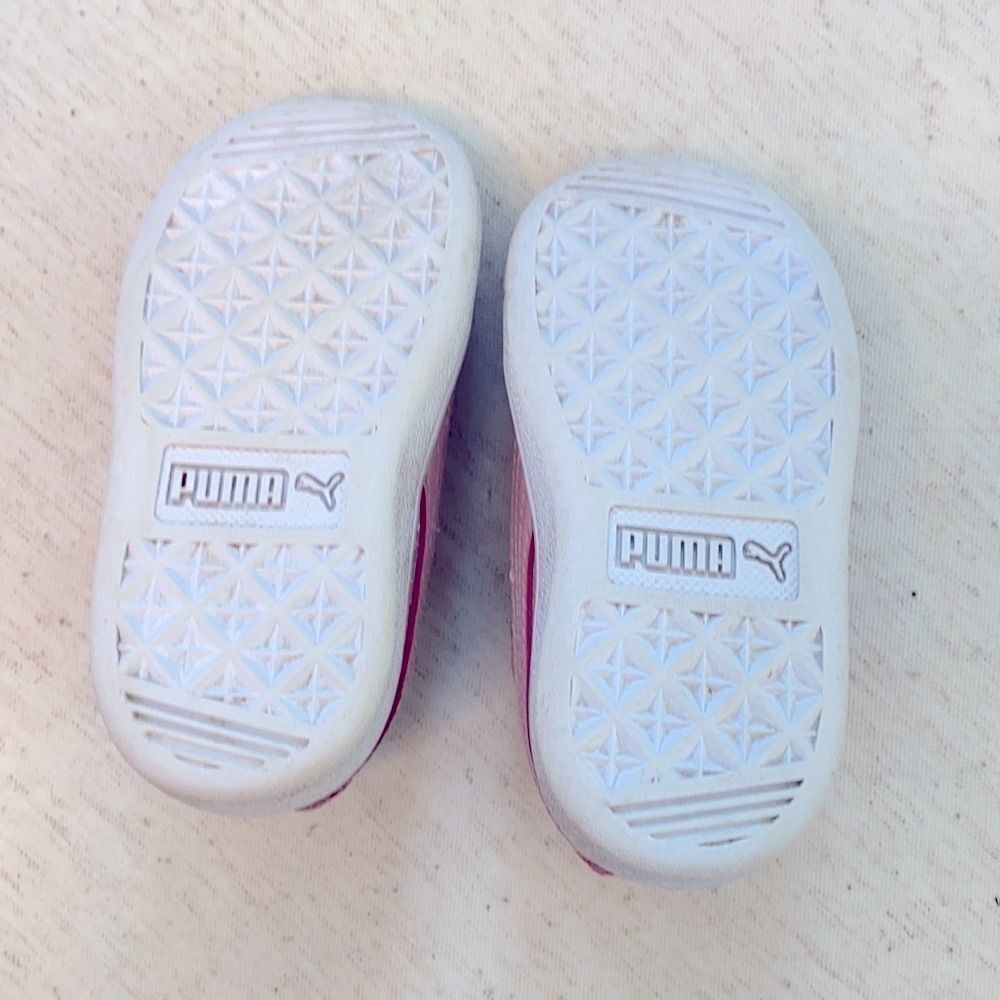 Baby Girl Pink Sparkly Puma Shoes - Picture 5 of 6